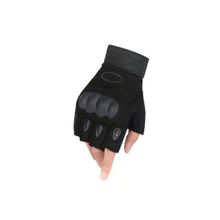 Unisex Siyah Yarım Parmak Taktik Eldiven