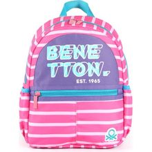 United Colors of Benetton 03750 Kız Çocuk Pembe Mor Okul Sırt Çantası