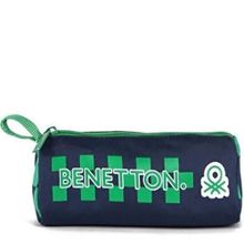 United Colors of Benetton 03777 Tek Bölmeli Yeşil Dama Desenli Kalem Çantası