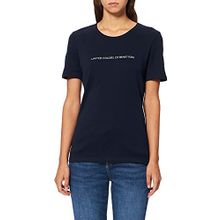 United Colors of Benetton 3GA2E16A2 Schwarz Nero 100 Kadın T-Shirt