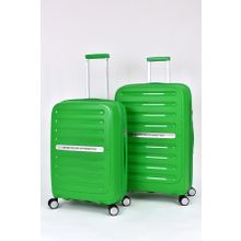 United Colors of Benetton BNT1000 Kırılmaz Polipropilen Büyük Boy Orta Boy Yeşil 2'li Valiz Seti