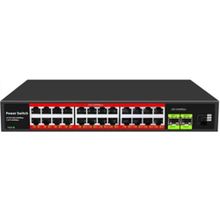 Uranium POE-G2402SFP-300W 24 Port Gigabit+2XGB SFP Uplink Rackmount POE Switch Realtek Chipset