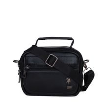 Us Polo Assn PLEVR8417 Siyah Metal Logolu Çapraz Askılı Çanta
