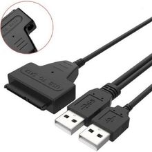 USB 2.0 2.5 3.5 Inç Sata SSD HDD Hard Disk Dc Güç Çevirici Dönüştürücü Adaptör Kablosu
