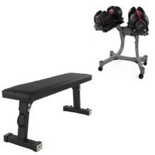 USR ADB24 2x24 kg Ayarlanabilir Dambıl + Stand + Düz Bench Set