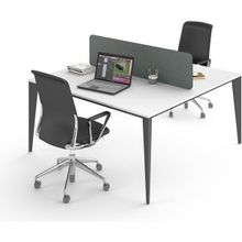 Uzay Ofis Lotus 2 Kişilik 140 cm Beyaz Antrasit Çoklu Çalışma Masası