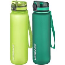 Uzspace 2'li 1000 ml Fiftyfifty Yeşil - Haki Tritan Matara Seti