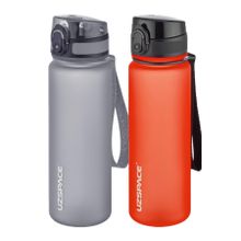 Uzspace 2'li 500 ml FiftyFifty Gri - Kırmızı Tritan Matara Seti