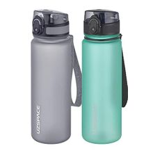 Uzspace 2'li 500 ml FiftyFifty Gri - Koyu Mavi Tritan Matara Seti