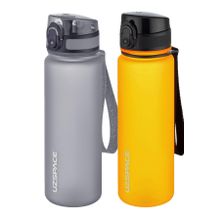 Uzspace 2'li 500 ml FiftyFifty Gri - Turuncu Tritan Matara Seti