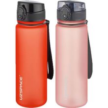 Uzspace 2'li 500 ml FiftyFifty Kırmızı - Gül Kurusu Tritan Matara Seti