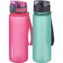 Uzspace 2'li 500 ml FiftyFifty Pembe - Mavi Tritan Matara Seti