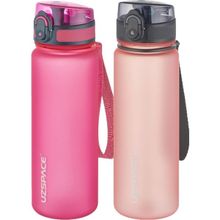 Uzspace 2'li 500 ml FiftyFifty Pembe-Pudra Tritan Matara Seti