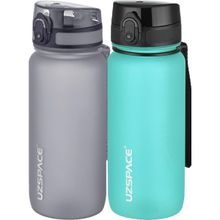Uzspace 2'li 650 ml Fiftyfifty Gri - Koyu Mavi Tritan Matara Seti