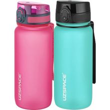 Uzspace 2'li 650 ml Fiftyfifty Pembe - Koyu Mavi Tritan Matara Seti