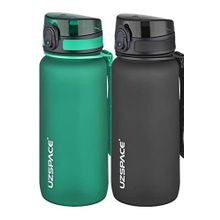 Uzspace 2'li 650 ml Fiftyfifty Siyah Koyu Yeşil Tritan Matara Seti