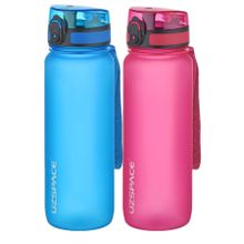 Uzspace 2'li Tritan 800 ml Fiftyfifty Mavi - Pembe Matara Seti