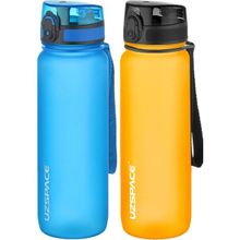 Uzspace 2'li Tritan 800 ml Fiftyfifty Turuncu - Mavi Matara Seti