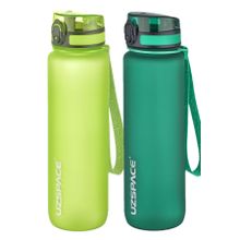 Uzspace 2x1000 ml Fifty Fifty Yeşil Koyu Yeşil Tritan Matara Seti