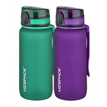 Uzspace 2x650 ml Fiftyfifty Koyu Yeşil Mor Tritan Matara Seti