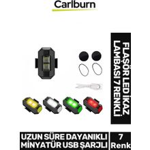 Uzun Süre Dayanıklı Minyatür USB Şarjlı Bisiklet Motorsiklet Drone Flaşör LED Ikaz Lambası 7 Renkli
