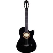 Valencia VC104THNCBK 4/4 Sıyah Sap Çelikli İnce Kasa Klasık Gitar