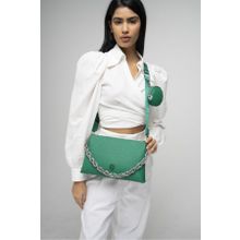 Valentino Orlandi VLT039 Monogram Yeşil Kadın Çapraz Askılı Çanta