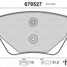 Valeo 670527 Arka Fren Balatası