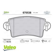 Valeo 670538 Arka Fren Balatası
