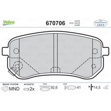 Valeo 670706 Arka Fren Balatası