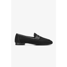 Valmenti Topy Siyah Deri Tekstil Kadın Loafer Ayakkabı