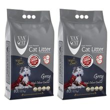 Van Cat 10 lt x 2 Adet Aktif Karbonlu Grey Topaklaşan İnce Taneli Bentonit Kedi Kumu