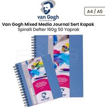 Van Gogh Mixed Media Journal Sert Kapak 160 gr 50 Yaprak Spiralli Defter