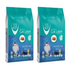 Vancat 2x10 kg Marsilya Sabunlu İnce Taneli Bentonit Kokulu Kedi Kumu
