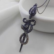 Vaoov 925 Ayar Yılanlı Kılıç Gümüş Kolye