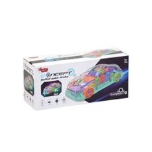 Vardem Oyuncak LZH-M66107 Müzikli ve Işıklı Şeffaf 20 cm Oyuncak Araba