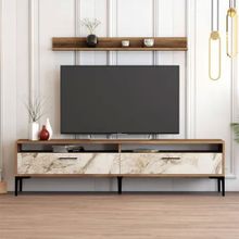 Variant Mobilya Ceviz Beyaz Mermer İstanbul Tv Ünitesi