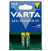 Varta 56703 1.2 Volt 800 mAh Şarjlı AAA 2'li İnce Kalem Pil