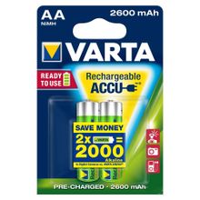 Varta Rechargeable Accu Aa HR6 Ready to Use 2600Mah Bls 2 Pil