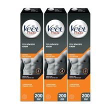 Veet 200 ml 3 Adet Normal Ciltler Erkeklere Özel Tüy Dökücü Krem
