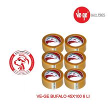 Vege Aslan 45x100 mm 6 Adet Şeffaf Koli Bandı
