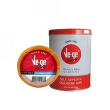 Vege Selefon 12 mm x 66 mt Metal Mavi Şerit 12'li Bant