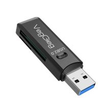 Veggieg USB 2.0 Siyah SD ve Micro SD Hafıza Kart Okuyucu