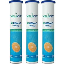 Velavit V-Effer C 1000 mg Portakal Aromalı 3x20 Efervesan Tablet