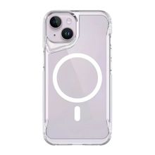 Vendas iPhone 14 Plus Door Serisi Magsafe Destekli Darbe Direçli Elektroplated Şeffaf T-Max Cep Telefonu Kılıfı