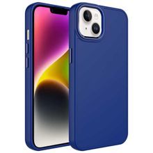 Vendas iPhone 14 Plus Uyumlu Luna Serisi Metal Çerçeve ve Buton Tasarımlı Silikon Kılıf