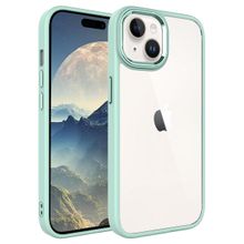 Vendas iPhone 15 Plus Uyumlu Krom Serisi Metal Buton Tasarımlı Renkli Kenarlı Tarz Kılıf