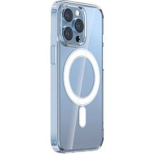 Vendas iPhone 15 Pro Embos Serisi Magsafe Şarj Özellikli Şeffaf Sert PC Cep Telefonu Kılıfı