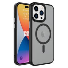 Vendas iPhone 15 Pro Max Flet Serisi Mat Arka Yüzey Wireless Şarj Destekli Magsafe Cep Telefonu Kılıfı