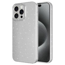 Vendas iPhone 15 Pro Max Koton Serisi Kamera Korumalı Simli Lüks Silikon Cep Telefonu Kılıfı